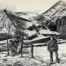 Zwalona chałupa pod Limanową, 1914
